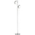 HOMCOM Modern Floor Lamps for Living Room, Standing Lamp with 2 Light White LED, Adjustable Head, 25x25x165cm, Chrome