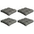 Outsunny Patio Chair Cushion Set: 4-Piece Tied Seat Pads for Indoor & Outdoor Seating, Charcoal Grey Comfort