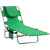 Outsunny Beach Chaise Lounge with Face Cavity & Arm Slots, Portable Sun Lounger, Reclining Lounge Chair for Patio Garden Beach Pool, Green