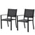 Outsunny Set of 2 Outdoor Garden Chairs with Steel Frame Texteline Seats for Dining Patio Balcony Black