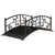 Outsunny 1.2M Metal Decorative Vine Pattern Arch Garden Bridge, Black