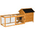 PawHut 2-Tier Chicken Coop, Wooden Hen House, Poultry Habitat Outdoor Backyard with Removable Tray, Nesting Box, Outside Run, Ramp, 180L x 92W x 78H