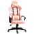 Vinsetto Racing Gaming Chair with Lumbar Support, Headrest, Swivel Wheel, PVC Leather Gamer Desk Chair for Home Office, Pink