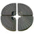 Outsunny 4-Piece Parasol Base Cantilever Offset Patio Umbrella Circular Base Stand w/Carry Handles, Water & Sand Filled