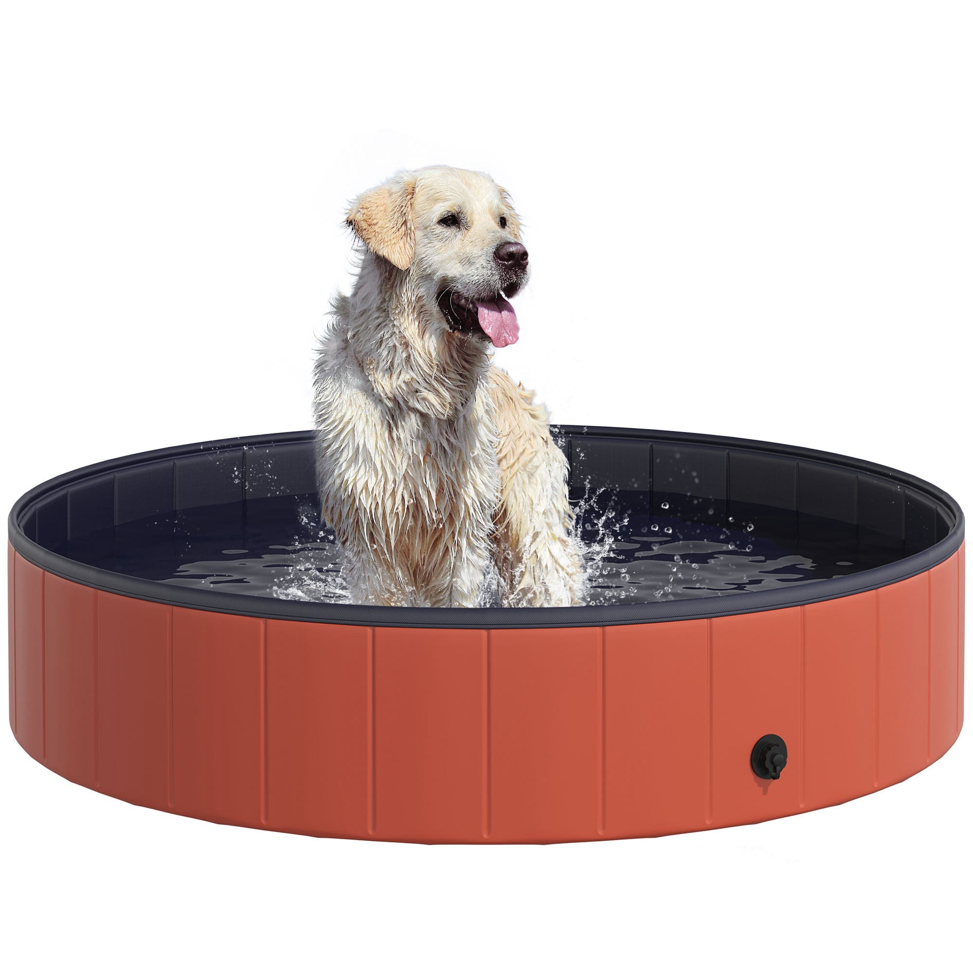 Pawhut Φ140 x 30H cm Pet Swimming Pool-Red