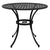 Outsunny Bistro Table, Cast Aluminium with Umbrella Hole, 85cm Round, for Balcony, Poolside, Black