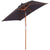 Outsunny Bamboo Parasol: 2m x 1.5m Tilting Patio Umbrella with UV Protection, Deep Grey