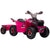 HOMCOM 6V Electric Quad Bike for Toddlers with Rear Storage Trailer, Durable Wheels, for Ages 18-36 Months, Pink