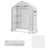 Outsunny Greenhouse Cover Replacement Walk-in PE Hot House Cover with Roll-up Door and Windows, 140 x 73 x 190cm, White