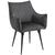 HOMCOM  Accent Chairs for Living Room, Bedroom Arm Chair with Steel Legs, Dark Grey