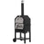 Outsunny Outdoor Garden Pizza Oven Charcoal BBQ Grill 3-Tier Freestanding w/Chimney, Mesh Shelf, Thermometer Handles, Wheels Garden Party Gathering