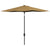 Outsunny 2 x 3(m) Garden Parasol Umbrella, Rectangular Outdoor Market Umbrella Sun Shade with Crank & Push Button Tilt, 6 Ribs, Aluminium Pole, Brown