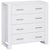 HOMCOM 4-Drawer Chest of Drawers, Storage Organizer Unit with Metal Handles Base Freestanding Unit Furnishing Living Room, White