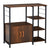 HOMCOM Industrial Storage Shelf Side Table Metal Frame End Desk with Cabinet & Rack for Living Room, Kitchen