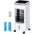 HOMCOM Evaporative Cooler: Portable 4L Tank, Oscillating Fan with Timer & Remote, Automatic Swing Function, White Finish