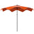 Outsunny Solar Patio Umbrella with LED and Tilt, Outdoor Market Table Umbrella Parasol with Crank, 3 x 3 (m), Orange