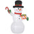 Outsunny 6FT Christmas Inflatable Snowman with Candy Cane and Gift Box, Christmas Blow Up Snowman with Built-in LED Light for Indoor, Outdoor, Party | Aosom UK