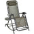 Outsunny Garden Rocking Chair Folding Recliner Outdoor Adjustable Sun Lounger Rocker Zero-Gravity Seat with Headrest Side Holder Patio Deck - Grey