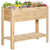 Outsunny Raised Planter Bed: Tall Wooden Garden Stand with Clapboard Sides, Natural Wood Finish, 100 x 40 x 84cm