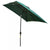 Outsunny 3x2m Patio Umbrella Canopy Parasol Garden Tilt Crank Rectangular Sun Shade Steel Green