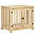 PawHut Wooden Dog Crate, with Double Doors, Cushion, for Medium Dogs - Natural Finish