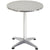 HOMCOM Aluminum Bistro Bar Table Round Tabletop Dining Wine Pub Stainless Steel 2 Height Settings 70cm/110cm