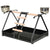 PawHut Bird Play Stand, Portable Training Playground, with Wood Perch, Ladder, Feeding Cups, for Parrots, Macaws, Conures