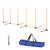 PawHut Dog Agility Training Set, Weave Poles Slalom Obstacle Course Equipment, Outdoor Indoor Use with Oxford Carry Bag