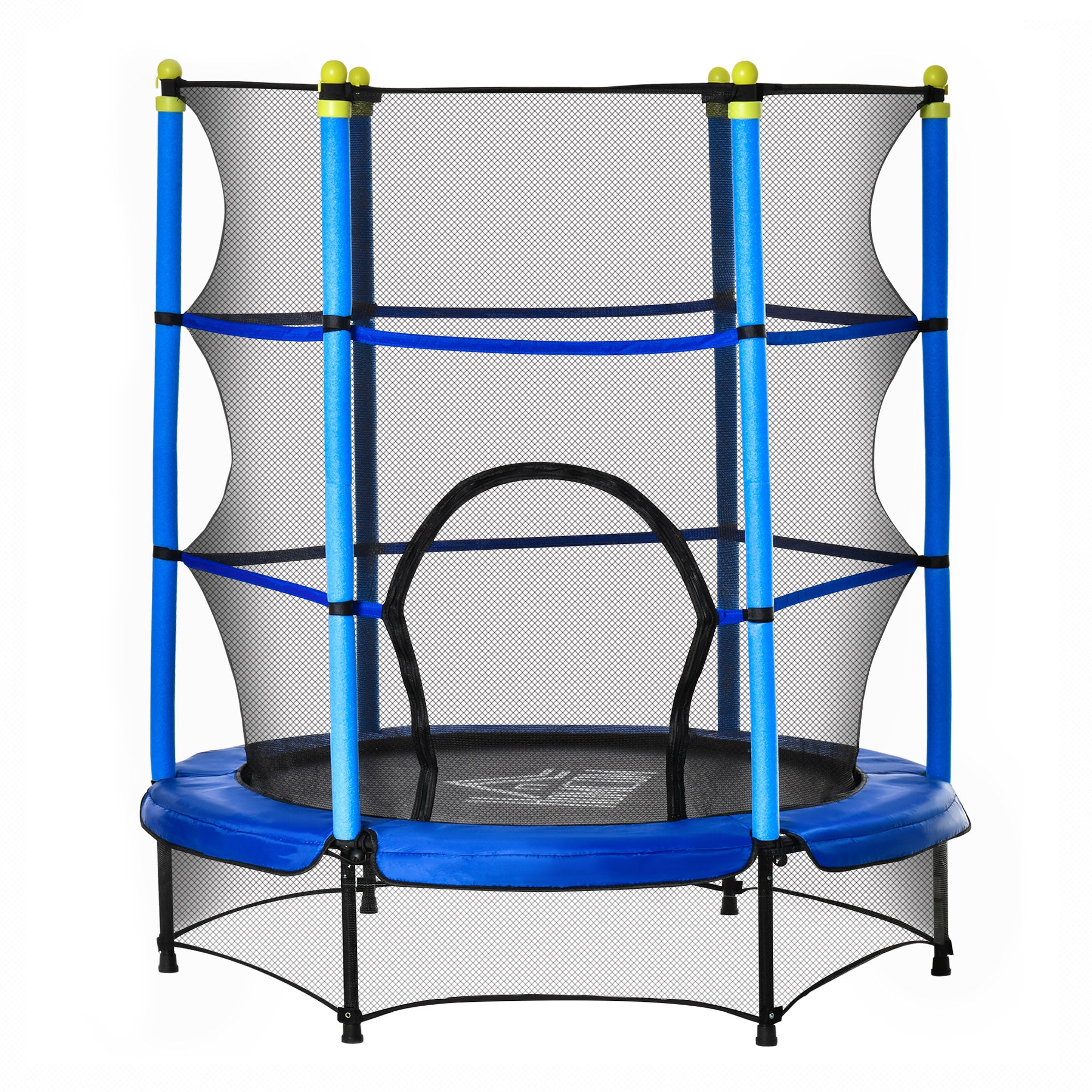 HOMCOM Junior Trampoline with Safety Net, Indoor/Outdoor Bouncer for Kids 3-10 Years, Blue