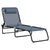 Outsunny Beach Chaise Chair, Folding Sun Lounger, Garden Reclining Cot, Camping Hiking Recliner with 4 Position Adjustable Back, Grey