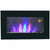 HOMCOM 1000W Wall Mounted Tempered Glass Electric Fireplace Heater Wall Fires Black