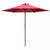 Outsunny 2.8m Patio Parasols Umbrellas Outdoor 6 Ribs Sunshade Canopy Manual Push Garden Backyard Furniture, Wine Red