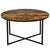 HOMCOM Coffee Table, Industrial Round Side Table with Metal Frame, Large Tabletop for Living Room, Bedroom, Rustic Brown