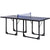 HOMCOM Folding Mini Table Tennis/Ping Pong Table Set-Black/Blue