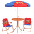 Outsunny Cowboy Campout: Children's Picnic Set with Foldable Seats, Adjustable Parasol, Durable Outdoor Delight