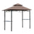 Outsunny 8 ft Double-Tier BBQ Gazebo Grill Canopy Barbecue Tent Shelter Patio Deck Cover - Coffee