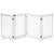 PawHut Freestanding Pet Gate: Wooden Foldable Barrier for Small to Medium Dogs, 4 Panel Design, White