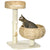 PawHut 72cm Cat Tree, Kitty Activity Center, Cat Climbing Toy, Cat Tower with 2 Cattail Beds Ball Toy Sisal Scratching Post, Beige