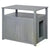 PawHut Wooden Cat Litter Box Enclosure Furniture with Adjustable Interior Wall & Large Tabletop for Nightstand, Grey