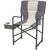 Outsunny Aluminium Director's Chair: Portable Outdoor Chair with Side Table, Cup Holder & Cooler Bag, Grey