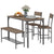 HOMCOM Compact Dining Suite: Modern Four-Piece Set with Table, Chairs, and Bench for Any Home