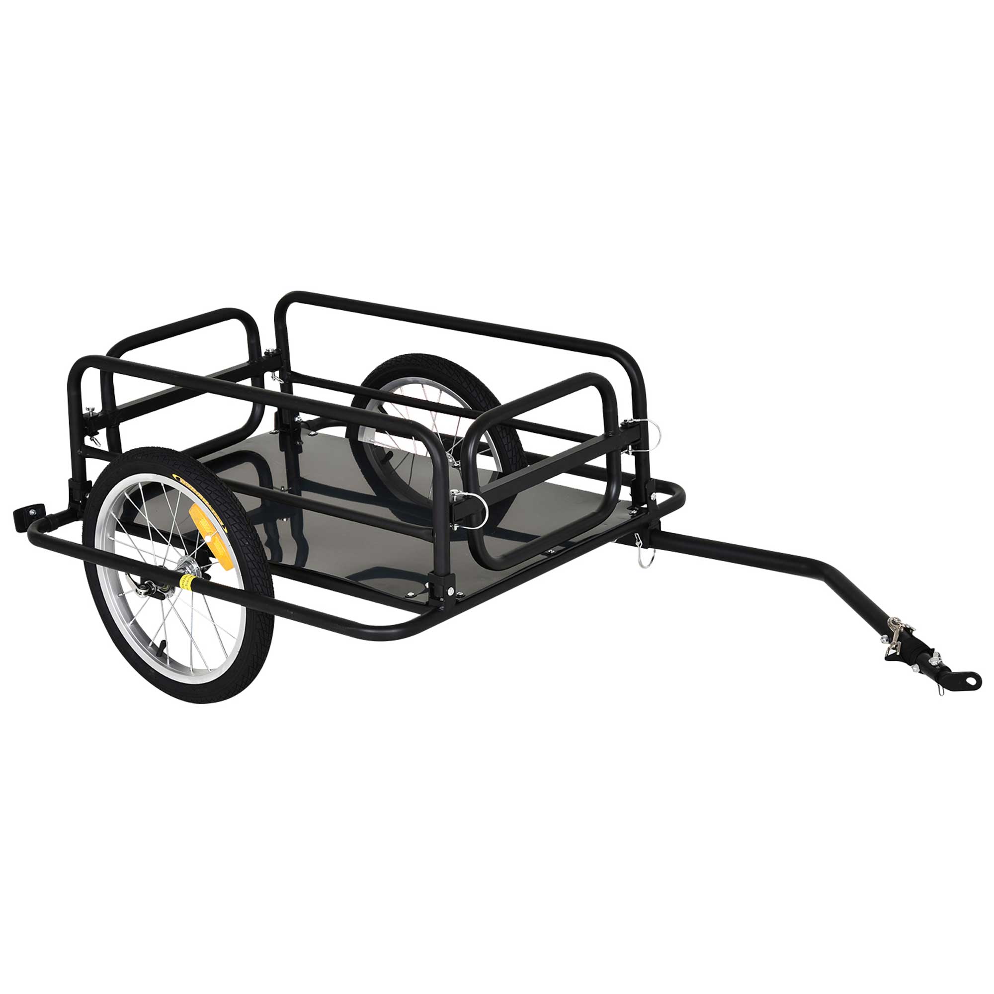 HOMCOM Bike Cargo Trailer in Steel Frame-Black