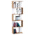 HOMCOM 5-tier Bookcase Storage Display Shelving S Shape design Unit Divider White