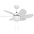 HOMCOM LED Ceiling Fan: Reversible 6-Blade Flush Mount Light, Pull-Chain Operation, White Finish