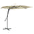 Outsunny 3m Cantilever Parasol with Easy Lever, Patio Umbrella with Crank Handle, Cross Base and 6 Metal Ribs, Outdoor Sun Shades，Garden, Cream White