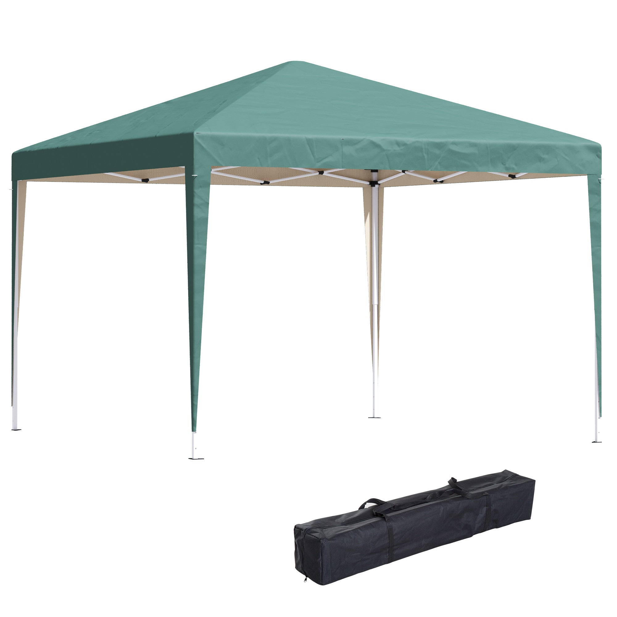 Outsunny Heavy Duty Garden Marquee, 3 x 3 Meter Party Tent with Folding Design, Wedding Canopy Rentals, Green