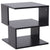 HOMCOM Contemporary Coffee Table: Square Wooden Side Table with 2-Tier Storage Shelves for Living Room, Ebony Black