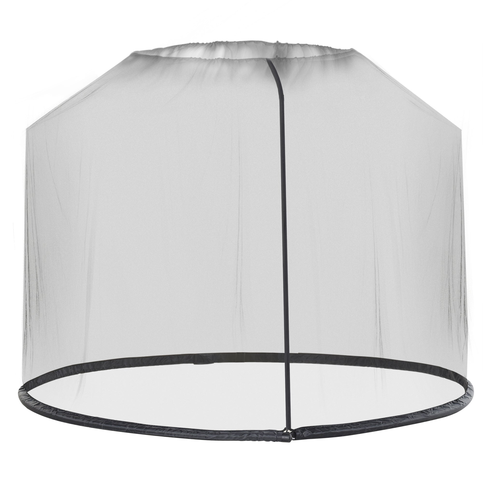 Outsunny 2.3m Patio Umbrella Mosquito Net Screen, Outdoor Insect Protection Cover with Zipped Door