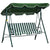 Outsunny Steel 3-Seater Swing Chair w/ Adjustable Canopy Green