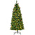 HOMCOM 5FT Prelit Artificial Pencil Christmas Tree with Warm White LED Light, Red Berry, Holiday Home Xmas Decoration, Green